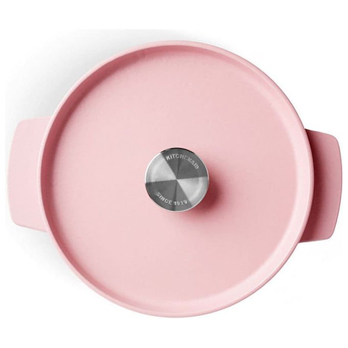 KitchenAid CC007430-001 Casseruola in Ghisa Smaltata Dried Rose 22 cm 3.3 L Forno Fino a 260°C colore Dried Rose