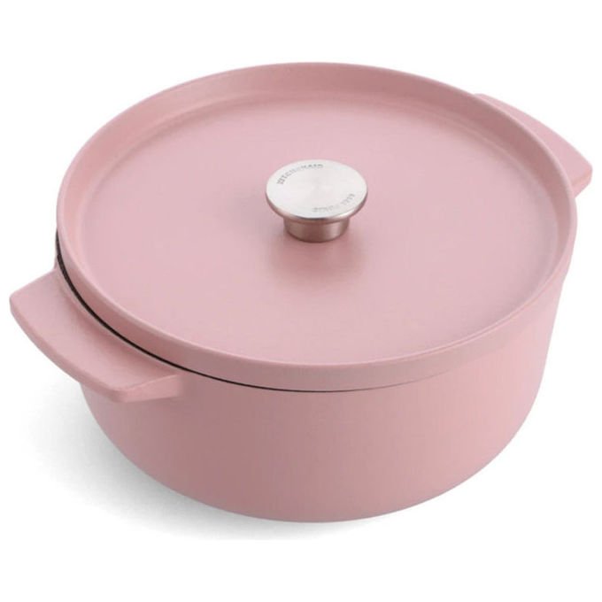 KitchenAid CC007431-001 Casseruola in Ghisa Smaltata 5,2 L Fino a 260°C Induzione Sì Manici Ergonomici Colore Dried Rose