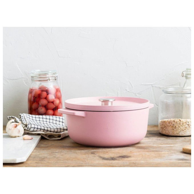 KitchenAid CC007431-001 Casseruola in Ghisa Smaltata 5,2 L Fino a 260°C Induzione Sì Manici Ergonomici Colore Dried Rose