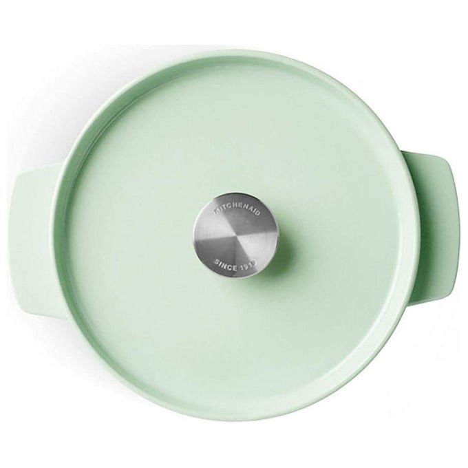 KitchenAid CC007433-001 Pentola in Ghisa 3.3 L Emaillierta Gusseisen Induzione Bis 260°C colore Pistachio