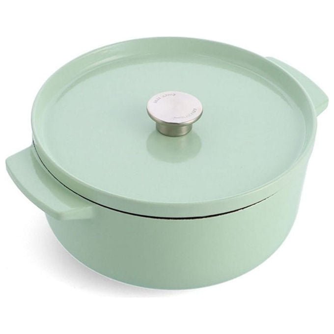 KitchenAid CC007434-001 Casseruola in Ghisa Capacita' 5,2 L Adatta a Tutti i Piani Cottura incluso Induzione colore Verde Ghisa