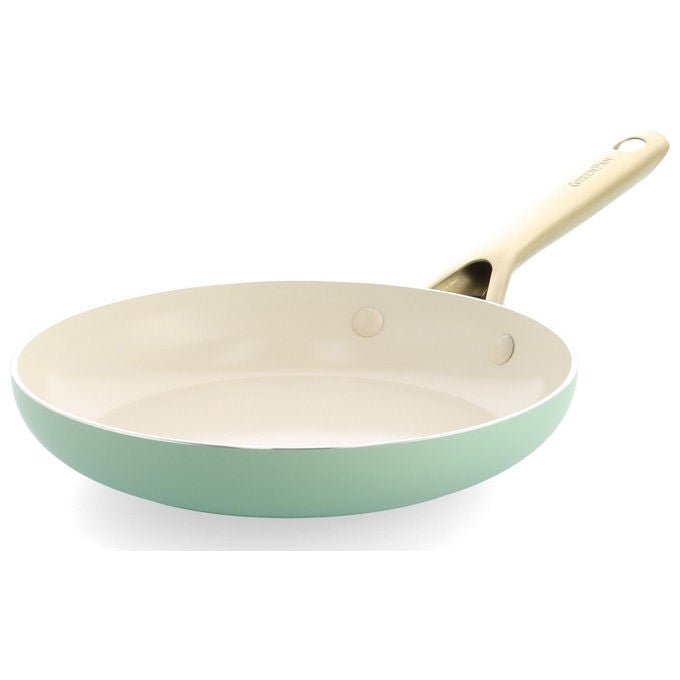 GreenPan CC009018-001 Set di Padelle Shades in Alluminio Riciclato con Rivestimento in Ceramica Antiaderente Compatibile con Piani Cottura a Induzione 3 pezzi colore Verde Beige