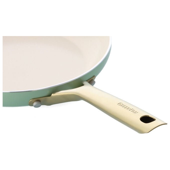 GreenPan CC009018-001 Set di Padelle Shades in Alluminio Riciclato con Rivestimento in Ceramica Antiaderente Compatibile con Piani Cottura a Induzione 3 pezzi colore Verde Beige
