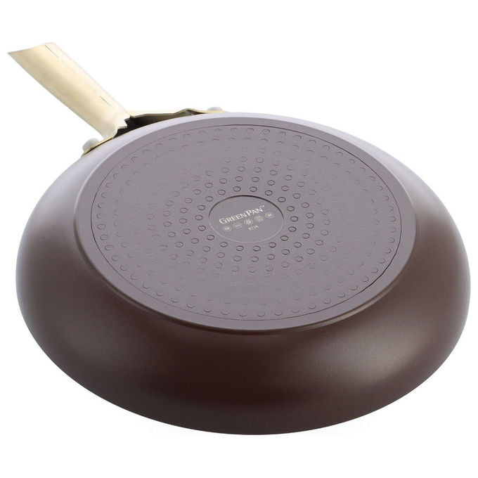 GreenPan CC009020-001 Set di Padelle Shades con Rivestimento in Ceramica Rinforzata con Diamanti 20 cm 24 cm 28 cm colore Terra