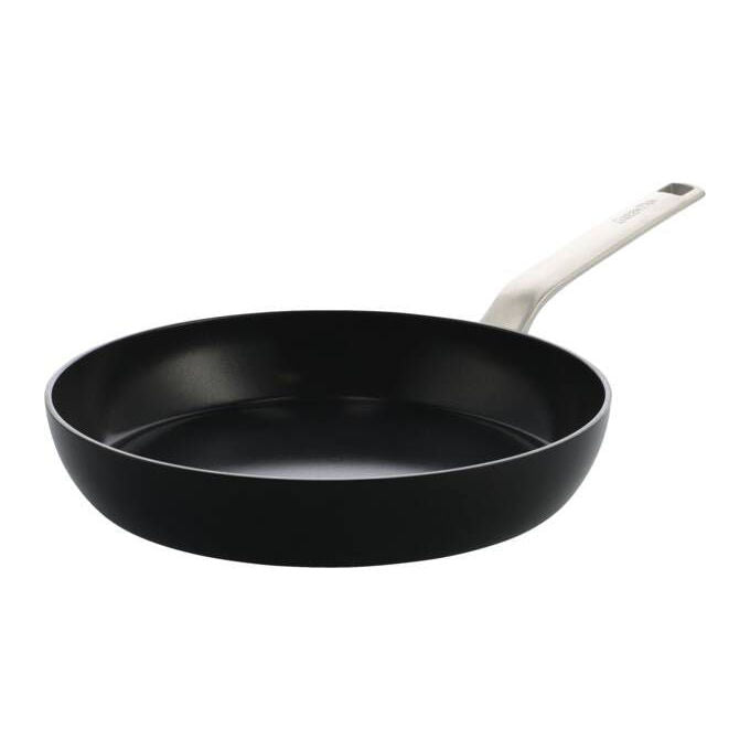 GreenPan CC009167-001 Evolution Frigideira 28 cm in Alluminio Riciclato con Rivestimento Antiaderente Thermolon Senza PFAS Manico in Acciaio Inox Rimovibile colore Nero