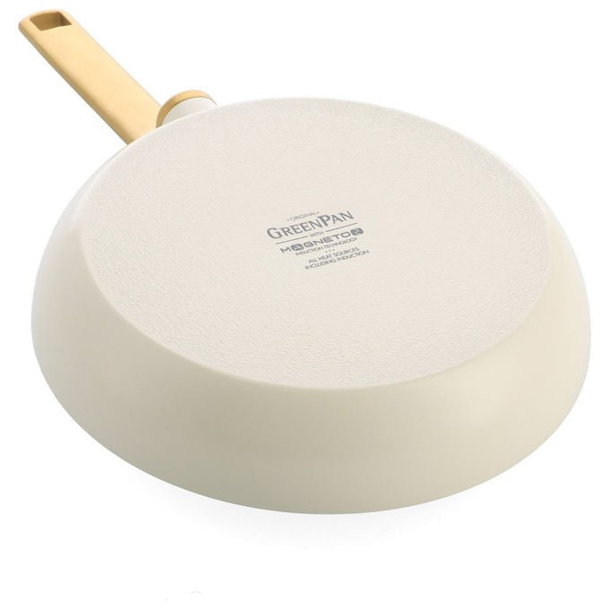 GreenPan CC009171-001 Evolution Padella Multiuso Diametro 30 cm Rivestimento in Ceramica Antiaderente Adatta a Tutti i Piani Cottura incluso Induzione Colore Crema