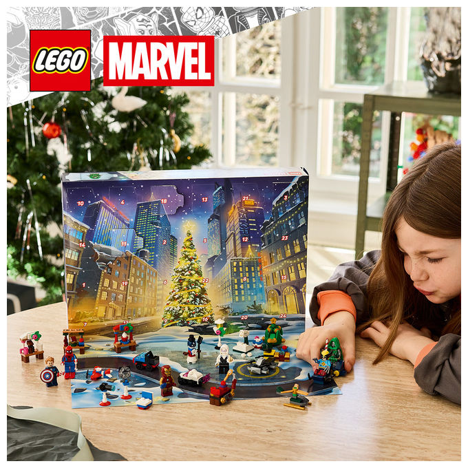 Lego 76340 Calendario dell'Avvento 2026 Set da Costruzione 317 Pezzi con 6 Minifigure Marvel colore Multicolore