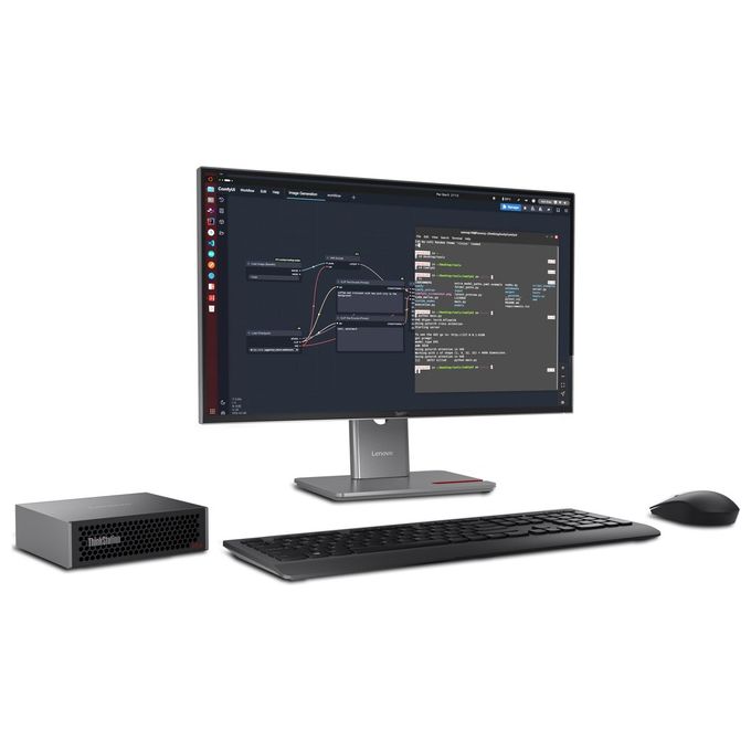 Lenovo 30KL000CIE ThinkStation PGX Mini PC Processore GB10 128 GB 1 TB SSD Wi-Fi 7 Bluetooth 5.3 DGX OS colore Nero