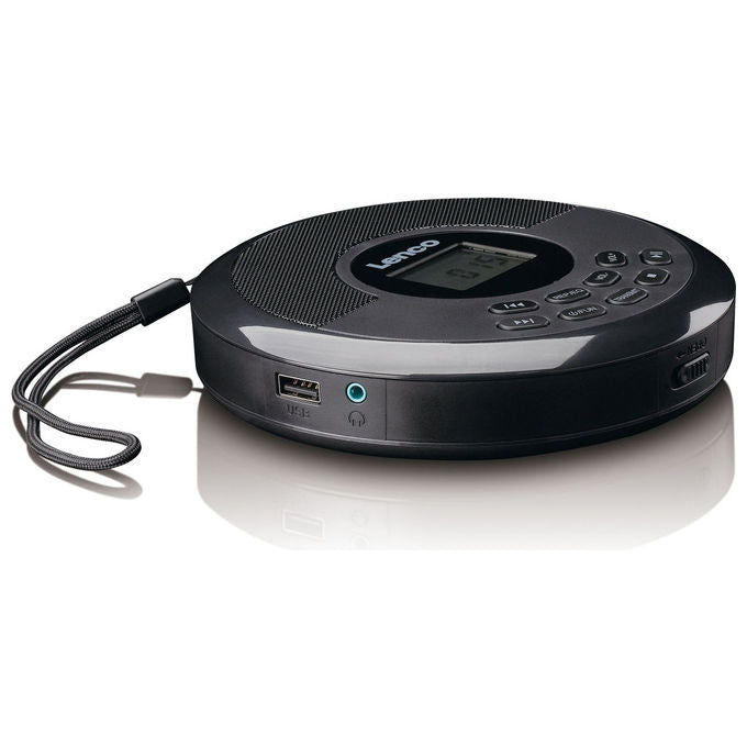Lenco CD-340BK Lettore CD portatile con Bluetooth 5.0 e altoparlanti integrati colore Nero
