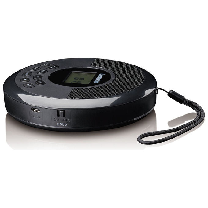Lenco CD-340BK Lettore CD portatile con Bluetooth 5.0 e altoparlanti integrati colore Nero