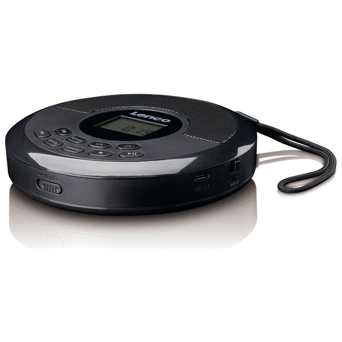 Lenco CD-340BK Lettore CD portatile con Bluetooth 5.0 e altoparlanti integrati colore Nero