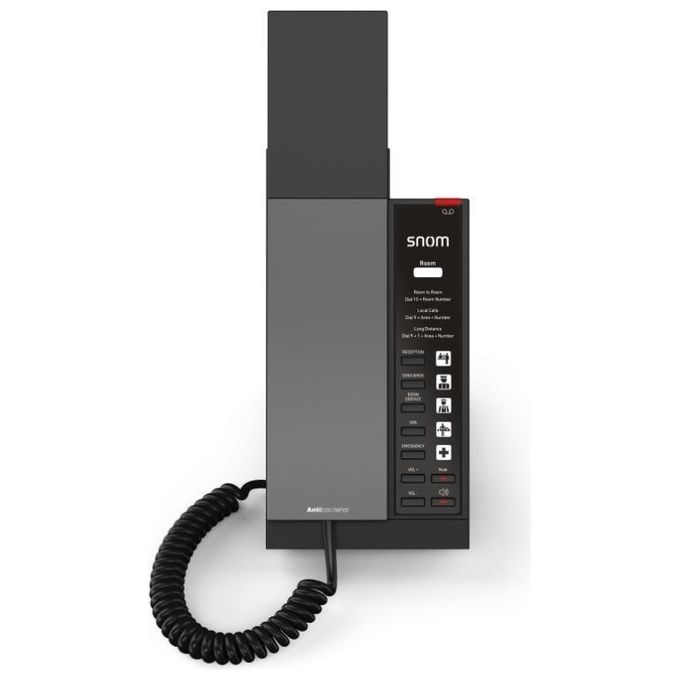 Snom HD340A Telefono analogico a linea singola alimentato dalla linea telefonica colore Nero