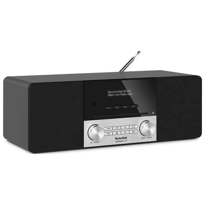TechniSat DIGITRADIO 3 ASA Radio Digitale DAB DAB+ FM con Display OLED e Antenna Esterna colore Nero Argento