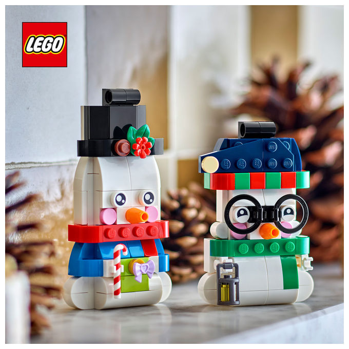 Lego 40812 Pupazzi di Neve Ornamentali Set da Costruzione 168 Pezzi per Bambini da 6 Anni in Su colore Multicolore