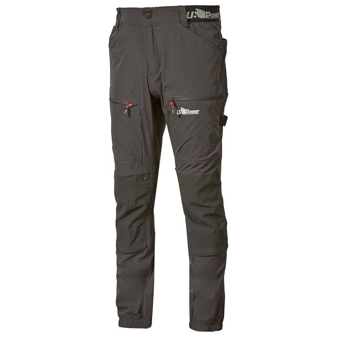 U-power DON'T WORRY... BE HAPPY! WFU281BC HARMONY Bermuda da Lavoro Uomo Elasticizzati 86% nylon 14% spandex colore black carbon