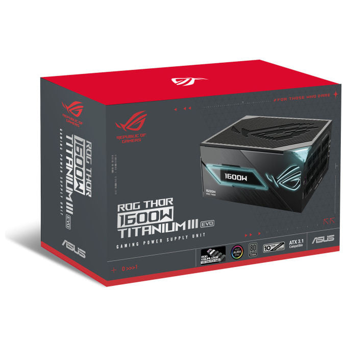 Asus 90YE00VB-B0NA00 ROG-THOR-1600T3-GAMING-EVO Alimentatore per Computer 1600 W 80 PLUS Titanium ATX Grigio