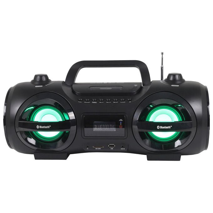 Reflexion CDR900BT Impianto Stereo Portatile con Bluetooth Radio FM Lettore CD e Supporto MP3 USB SD Nero Arancione colore Nero Arancione