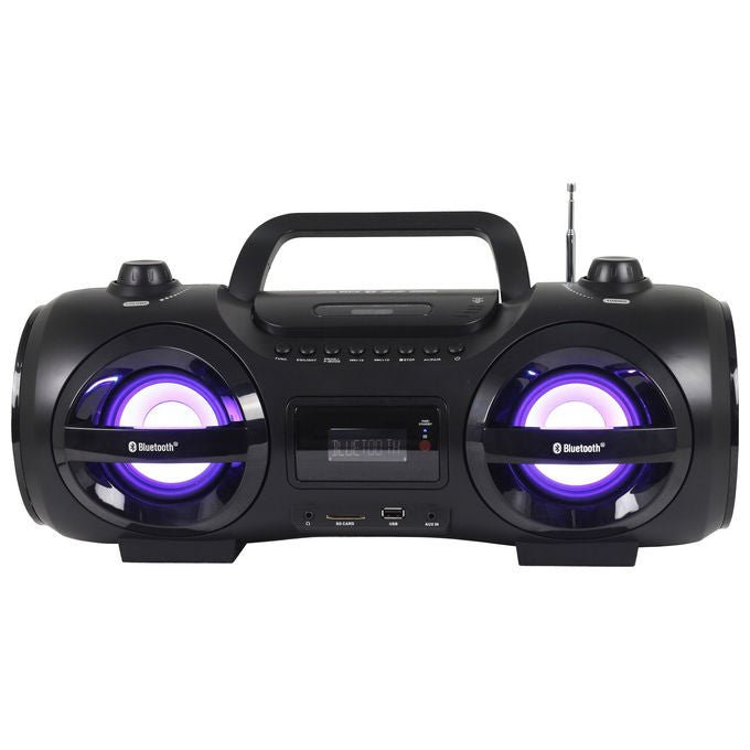 Reflexion CDR900BT Impianto Stereo Portatile con Bluetooth Radio FM Lettore CD e Supporto MP3 USB SD Nero Arancione colore Nero Arancione