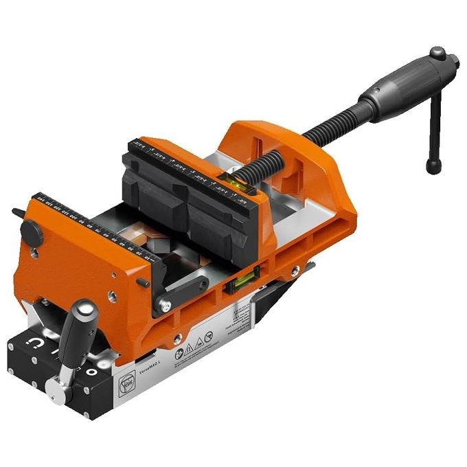 Fein 99100001359 VersaMAG VISE 160 L Morsa Apertura 160 mm Larghezza Ganasce 150 mm Forza di Serraggio 19.000 N Compatibile con FEIN VersaMAG L colore Nero