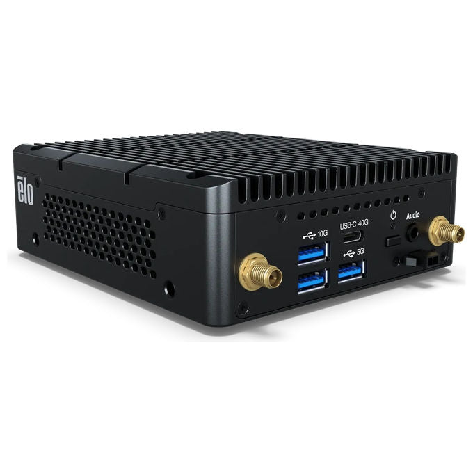 ELO Elo Zaino Mini Computer con Intel Processore Intel Fino a 32 pTOPS AI Integrata Supporto VESA 100 mm HDMI LAN DisplayPort 4x USB 2x USB-C Wi-Fi Bluetooth Accensione Remota colore Nero