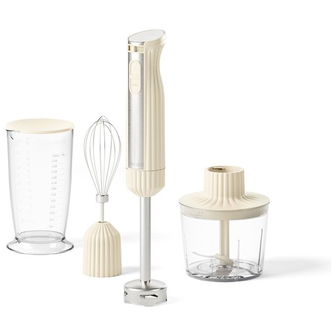 Guzzini 8008392423195 Sous Chef Frullatore a Immersione 600 W Due Velocita' con Accessori colore Crema