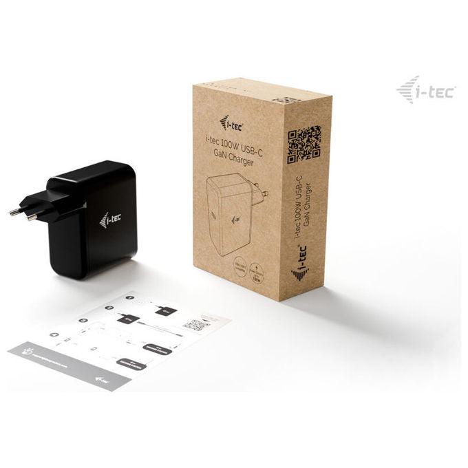 I-Tec 8595611708060 Caricatore Universale 100W USB-C GAN colore Nero