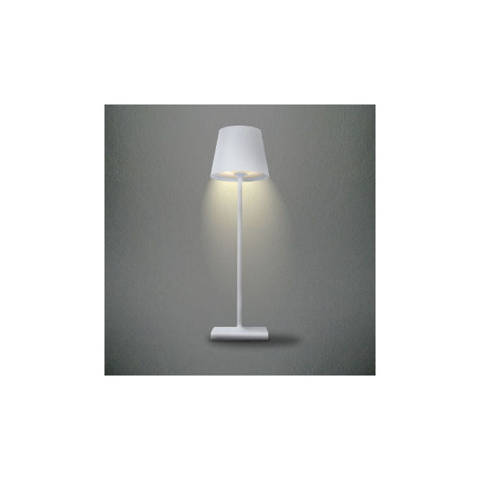 Kon.El.Co. 23.8610.71 Chloé Lampada da Tavolo LED Ricaricabile 2,2 W 200 lm 3000 K Dimmer Touch IP54 colore Bianco