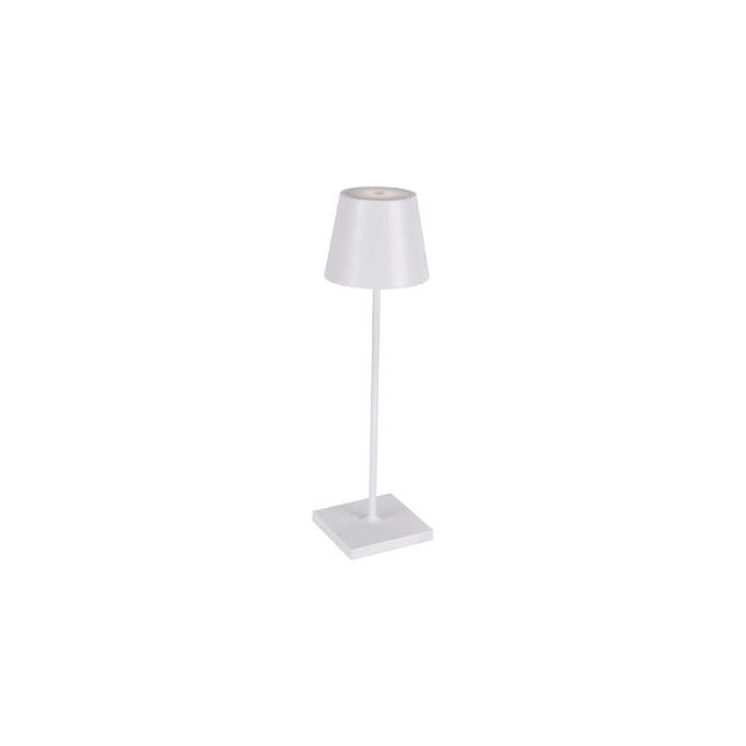 Kon.El.Co. 23.8610.71 Chloé Lampada da Tavolo LED Ricaricabile 2,2 W 200 lm 3000 K Dimmer Touch IP54 colore Bianco