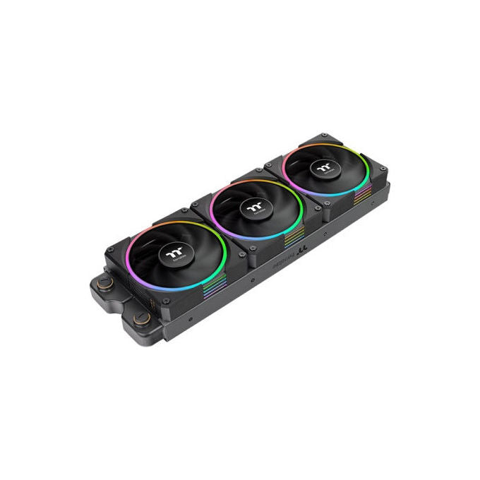 Thermaltake CL-F206-PL12SW-A TS120 EX RGB Ventola da 120 mm con Sensore di Temperatura Integrato e Tecnologia MagForce 2.0 per Collegamento a Cascata Colore Nero