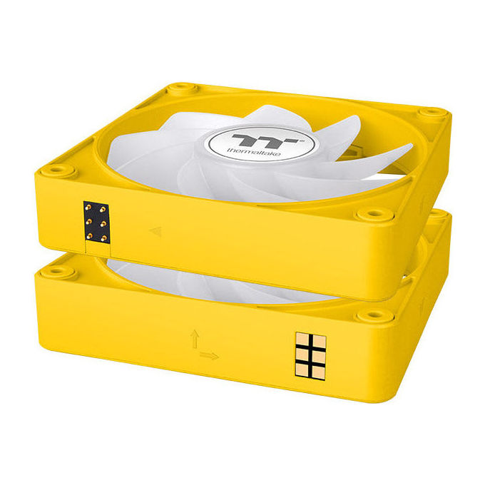 Thermaltake CL-F223-PL12BB-A CT120 EX Reverse ARGB Sync Ventola per PC 120 mm 4-pin PWM 2000 rpm 31.2 dB colore Giallo