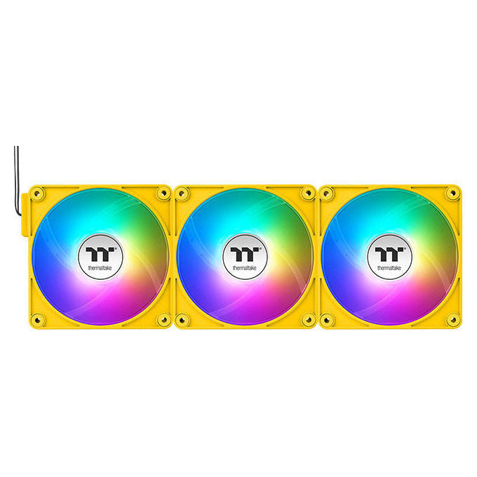 Thermaltake CL-F223-PL12BB-A CT120 EX Reverse ARGB Sync Ventola per PC 120 mm 4-pin PWM 2000 rpm 31.2 dB colore Giallo