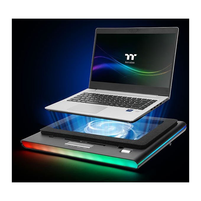Thermaltake CL-N023-PL12SW-A Massive EXTREME base di raffreddamento per laptop 3500 rpm controllo velocita' ventola USB colore Nero