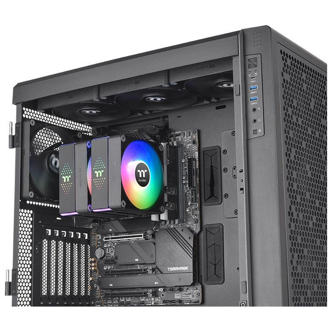 Thermaltake CL-P121-CA12SW-A ASTRIA 600 ARGB CPU Cooler 2 ventole 120 mm 6 heatpipe 265W TDP 500 ~ 1800 RPM 26,8 dB colore Nero