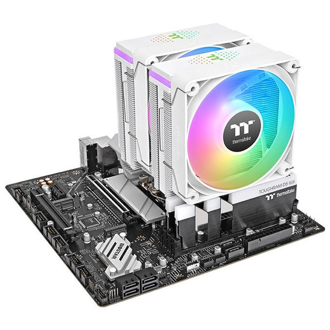 Thermaltake CL-P139-CA12SW-A ASTRIA 600 Dissipatore CPU Air Cooler Dual Tower 265 W 6 Heat Pipes 120 mm Fan 26,8 dBA colore Bianco