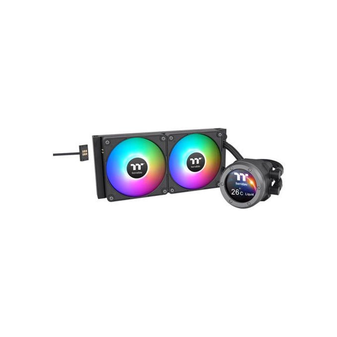 Thermaltake CL-W416-PL14SW-A Raffreddatore di Liquidi All-In-One Diametro 14 cm 2 Ventole ARGB Nero