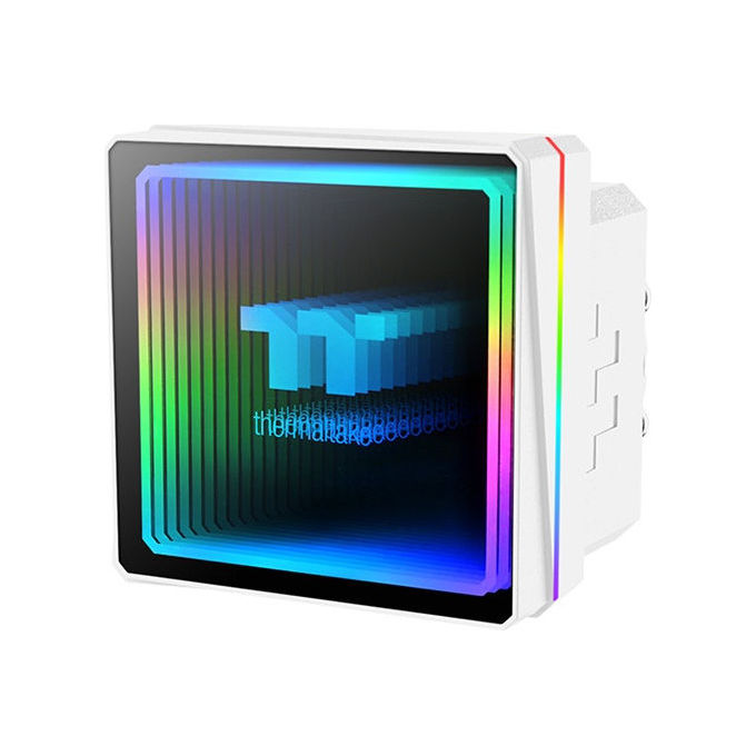 Thermaltake CL-W467-PL12SW-A TH240 V3 ARGB Raffreddatore di liquidi tutto in uno 12 cm 2 ventole pompa 800 2500 rpm LED RGB colore Bianco