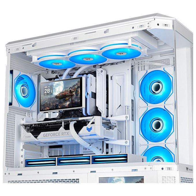 Thermaltake CL-W494-PL12SW-A ST360 Ultra Refrigeratore a Liquido All-in-One Display 7'' RGB 365 W colore Bianco
