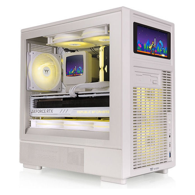 Thermaltake CL-W509-PL12SW-A Retro 240 Ultra ARGB Raffreddamento ad Acqua 240mm LCD TFT 3 6 Pollici Sincronizzazione ARGB Colore Beige