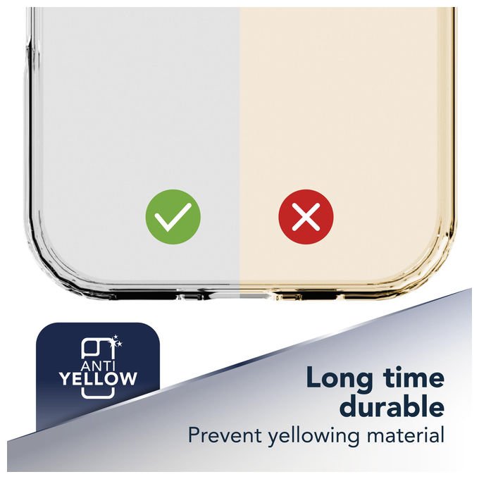 Cellularline CLEARMAGALS26PLT Clear Mag Custodia Cover Samsung Galaxy S26 Plus Rigida Bordo Gomma Qi2 MagSafe Anti-ingiallimento Antibatterica colore Trasparente