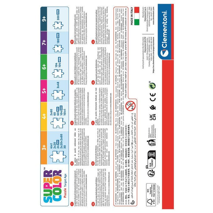 Clementoni, Puzzle Kids Hotwheels, 2x60 Pezzi, Multicolore