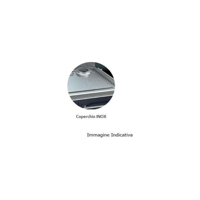 Focus Coperchio Inox per Cucine a Legna Focus 60cm Scarico Fumi a Sinistra