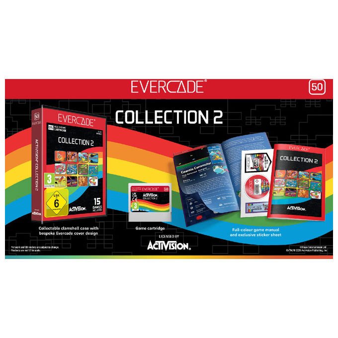 Plaion 160827 Evercade Activision Collection 2 Cartuccia con 15 Giochi Classici Piattaforma Azione Corse Sparatutto colore Nero