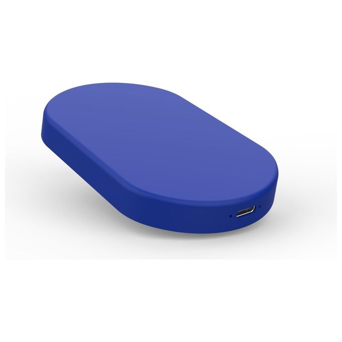 Celly COLMAGPB3000BL COLLEZIONE OFFSET Powerbank Wireless 5000 mAh compatibile Magsafe e Android con Anello Magnetico incluso colore Blu