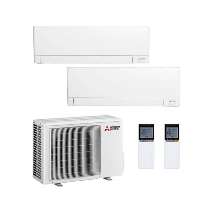 Mitsubishi KIT_ MXZ2F42VF-18DUAL Climatizzatore Dual Split 09+09 BTU Classe A+++-A++ Wifi R32 Bianco