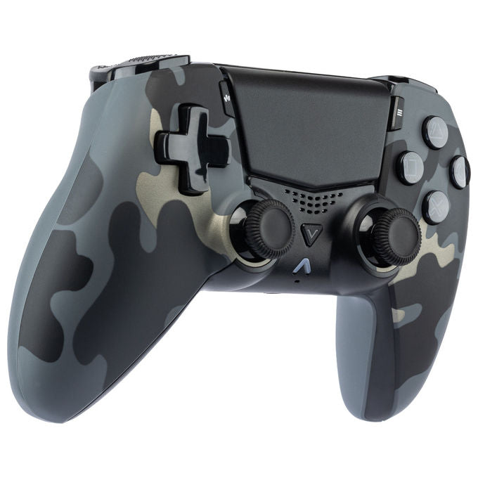 Qubick COP50040 Gamepad per PlayStation 5 e PC con Stick Hall Effect Pulsanti Programmabili Vibrazione Touchpad Audio USB-C Nero