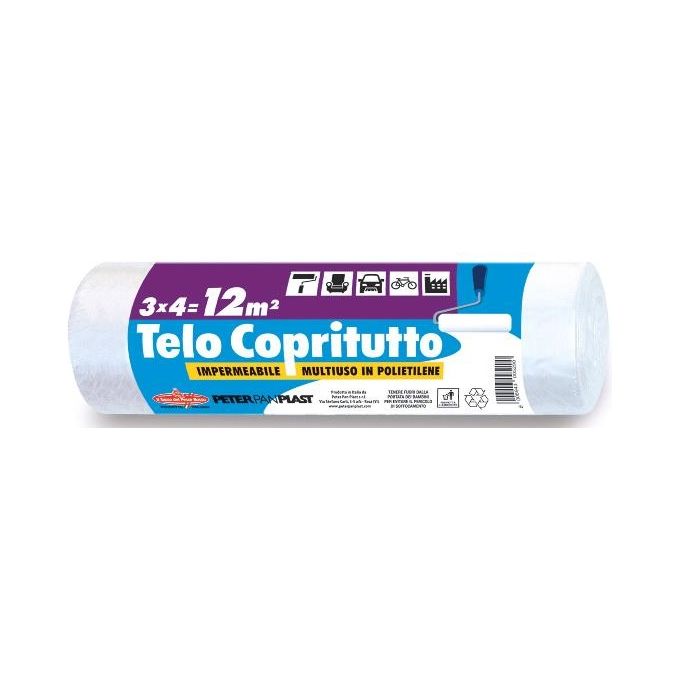 Peter Pan Plast Rotolo Telo Copritutto 3x4mt Neutro