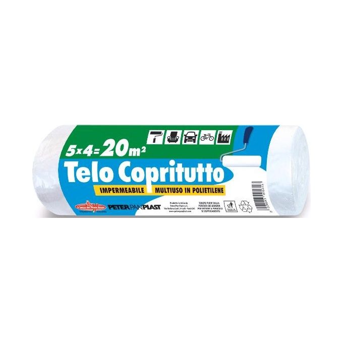 Peter Pan Plast Rotolo Telo Copritutto 4x5mt Neutro