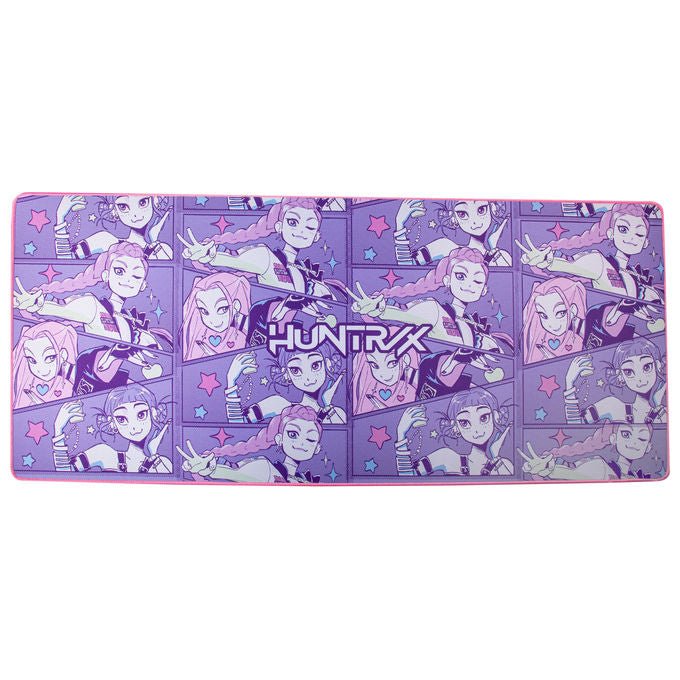 Cinereplicas 4895205624818 K-Pop Demon Hunters Tappetino Da Scrivania XL per Gaming e Studio in Neoprene con Base Antiscivolo 80x35x0.3 cm colore Nero