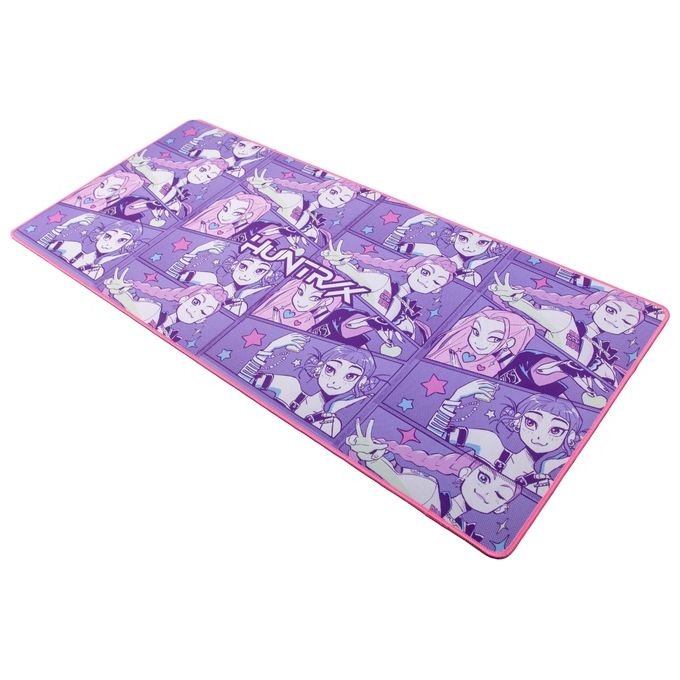 Cinereplicas 4895205624818 K-Pop Demon Hunters Tappetino Da Scrivania XL per Gaming e Studio in Neoprene con Base Antiscivolo 80x35x0.3 cm colore Nero