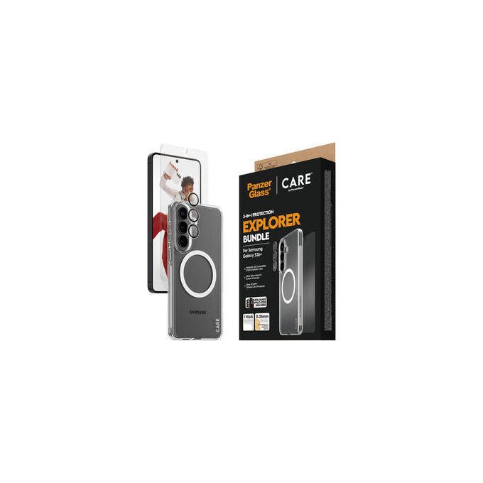 PanzerGlass CR34288 CARE 3-in-1 Bundle Custodia Cover con Pellicola Protettiva per Samsung Galaxy S26+ colore Trasparente